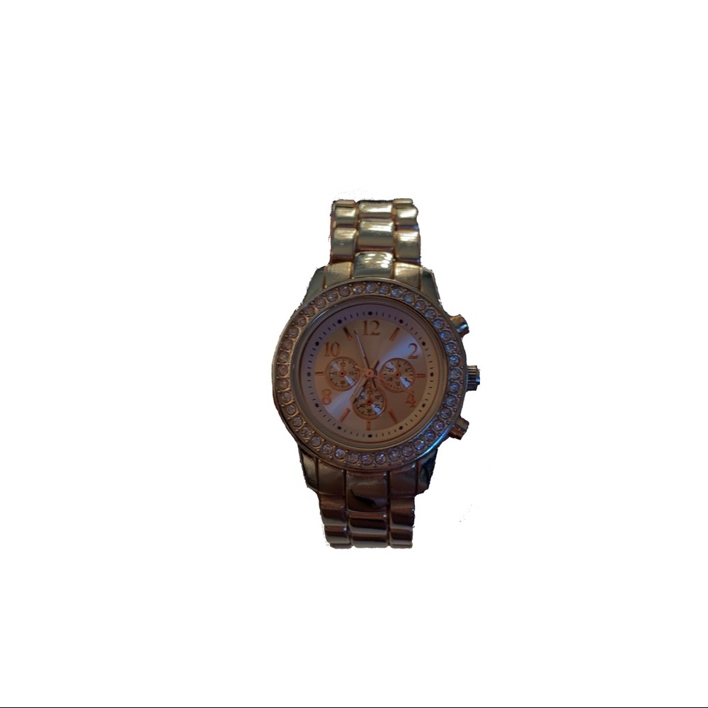Rose Gold Rhinestone Watch - Picture 4 of 6